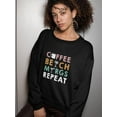 thumbnail image 2 of Coffee, Margs, Beach And Repeat Sweatshirt Women -GoatDeals Designs, Female Small, 2 of 4