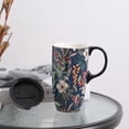 thumbnail image 3 of Ceramic Coffee Mug Porcelain Latte Tea Cup With Lid 17 oz. Blue, 3 of 8
