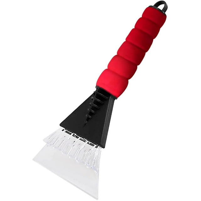 Ice Scraper for Cars Windshield,Snow Shovel Car Window Windshield Ice Snow Frost Flake Remover Tool with Foam Handle,Snow Ice Brush for Car Auto SUV Truck Windshield Windows,Scratch-Free (Red)