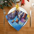 thumbnail image 2 of Village Boats Cloth Napkins Set of 4,20x20 Inches Napkins Cloth Washable Reusable Soft for Dinner,Wedding,Parties,Home Dinner,Tableative Decor Gift, 2 of 7