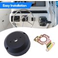 Boat Steering Wheel Bezel 90 Degree Mount for Rotary Helm Black
