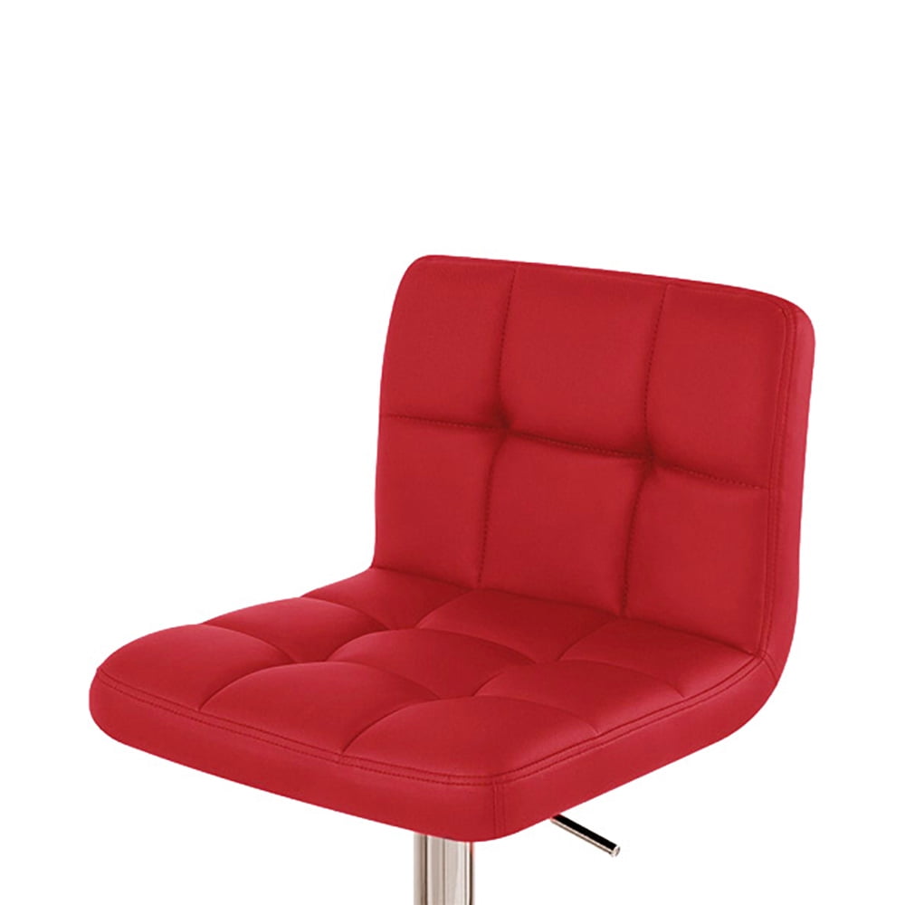 Modern Home Boris Contemporary Adjustable Height Bar/Counter Stool - Chrome Base/Footrest Barstool (Merlot)
