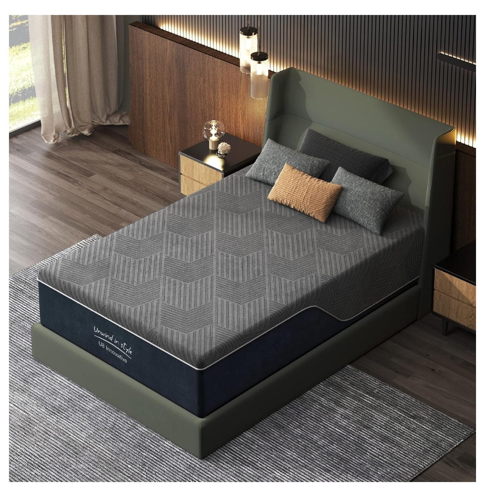 10 Inch Gel Memory Foam Mattress Twin Size, Medium Firm Pressure Relief, Certified, with Removable Washable Cover, Mattress in a Box