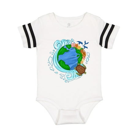 

Inktastic Earth Day Turtle Planet with Waves and Birds Gift Baby Boy or Baby Girl Bodysuit