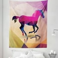 thumbnail image 1 of Abstract Tapestry, Shaded Geometric Abstract Horse Animal Pattern Indie Novelty Print, Fabric Wall Hanging Decor for Bedroom Living Room Dorm, 5 Sizes, Cream Pink Purple, by Ambesonne, 1 of 1