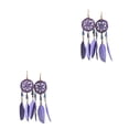 thumbnail image 3 of Qarigey Pendientes bohemios colgantes largos con flecos ligeros 1 par de joyas colgantes hermosos y cómodos para mujeres y niñas Type4 NO4, 3 of 6