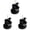 Black Cat, variant on KUMHONW Halloween Ornament (Squirrel on Jack-o'-Lantern), 1 Count