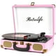 thumbnail image 1 of Tocadiscos de vinilo Retrolife con Bluetooth de 3 velocidades, color rosa, 1 of 7
