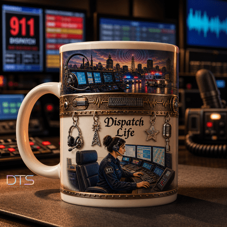 Dispatcher Mug Gift, Dispatch Life Coffee Mug for 911 Operator Appreciation