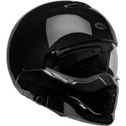 Bell Broozer Full Face. Open Face. In Your Face 2 in 1 Motorcycle Gloss Black Helmet Medium