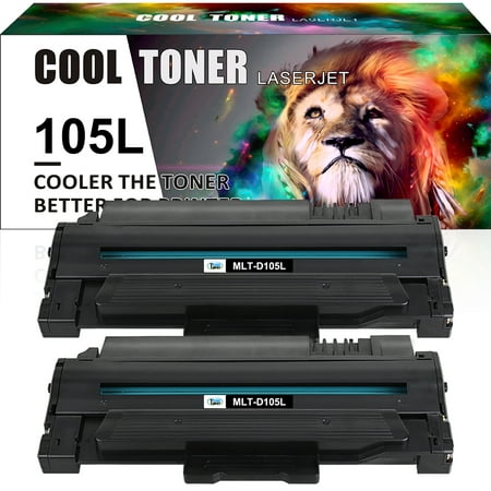 Cool Toner Compatible Toner Replacement for Samsung MLT-D105L ML-2525W ML-2525 ML-2545 ML-1915 SCX-4623F SCX-4623FW SCX-4623FN SF-650 SF-650P Printer ink (Black  2-Pack) Cool Toner is a global online retailer  which offers aftermarket toners  inks and ribbons for all today s top brand printers including Brother  HP  Canon  Samsung  Lexmark  Xerox  OKI  Kyocera and more. Product Specification: Brand: Cool Toner Compatible Toner Cartridge Replacement for: Samsung MLT-D105L MLT-D105L Compatible Toner Cartridge Replacement for Printer: Samsung ML-1910/1911/1915/2525/2545/2525W/2526/2580N/2581N/2540R  SCX-4600/4601/4623F/4623FW  SF-650/650P/651 Pack of Items: 2-Pack Ink Color: 2 * Black Page Yield (based upon a 5% coverage of A4 paper): 2*2 500 Pages Cartridge Approx.Weight : 3.13 Pounds Cartridge Dimensions (Per Pack): 12.2 x 3.35 x 6.5 Inches Package Including: 2-Pack Toner Cartridge