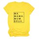 thumbnail image 3 of Camiseta holgada de manga corta con estampado de letras MA Mama Mom Bruh: estampado de letras moderno, cómoda y casual., 3 of 3