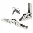 thumbnail image 4 of 2PCS/Set 90 Degree Folding Door/Shelf Hinge Hidden Bracket Table Holder Furniture Parts 90/180 Degree Flat Sprung Folding Hinges, 4 of 7
