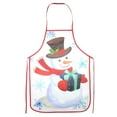 thumbnail image 1 of Bearachild Delantal de cocina con temática navideña, delantal con adornos navideños, decoración navideña, regalo de Navidad de Año Nuevo Kits de decoración para fiestas muñeco de nieve de navidad, 1 of 6