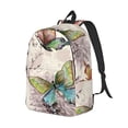 thumbnail image 2 of Naloa Canvas Backpack for Men Women Flying Butterflies-1 Print Rucksack Casual Travel Daypack Large and Small Durable College Tote Satchel Bookbag for Teens, 2 of 8