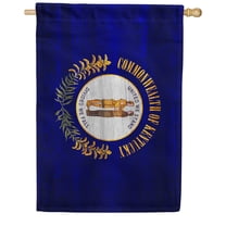 America Forever Kentucky State Flag 28 x 40 Inch Double Sided Outdoor Yard Decorative USA Vintage Wood State of Kentucky House Flag, Made in the USA