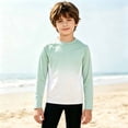 thumbnail image 2 of Tisuna Kids Boy'S Long Sleeve Rash Guard Classic Crewneck Gradient Print Tops Boys Daily Wear Sun Clothes Size 9-10 Years, 2 of 5