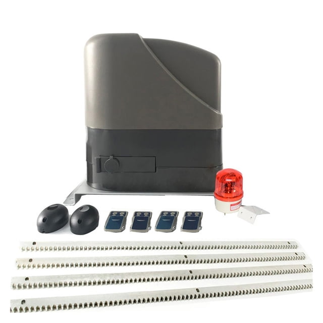 Security Kit DC 12V 800KG Sliding Electric Gate Opener Automatic Motor With 4 Meter Steel Racks ,Ultra-Quiet Operation