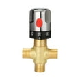 thumbnail image 1 of Mélangeur thermostatique réglable de salle de bains mélangeur d'eau en laiton vanne de contrôle de température de mélange d'eau chaude/froide pour l'eau domestique, 1 of 6