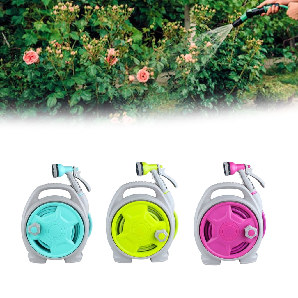 Compact 50FT Garden Hose Reel Design with Multi Pattern Nozzle for Versatile Use Water Hose