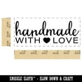 thumbnail image 2 of Handmade with Love Heart Detail Self-Inking Rubber Stamp Ink Stamper for Business Office - Sky Blue Ink - Small 1-1/2 Inch, 2 of 7