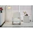 thumbnail image 2 of Nursery Rocking Chair with Adjustable Footrest & Ergonomic Backrest, Teddy Fabric Glider Chair with Side Pocket & Thick Seat Cushion, Rocking Accent Chair for Living Room Bedroom Office, Ivory, 2 of 8