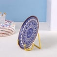thumbnail image 3 of 3 Pack Plate Stand for Display Gold Iron Easel Plate Holder Display Stand Metal Frame Holder for Photo Decor Plate Bowl, 3 of 7