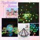 thumbnail image 5 of 840 hojas de papel de origami luminoso de 10 colores, tiras de papel plegables con estrellas de colores rosa, morado, amarillo, azul y verde., 5 of 5