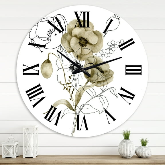 Designart 1 in Quartz Traditional Wall Clock