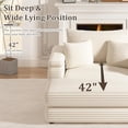 thumbnail image 4 of 44" Oversized Corduroy Chaise Lounge with Ottoman, Comfy Thicked Upholstered Sofa Chair with a Back Pillow and 2 toss Pillows, Modern Sleeper Sofa Couch for Living Room, 4 of 8