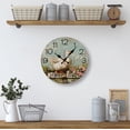 thumbnail image 3 of Eveokoki Wall Clock 12 Inch Non-Ticking Clocks Duck With Happy Easter Round Wall Hanging Clock Battery Operated for Bedroom Living Room Kitchen Office, 3 of 3