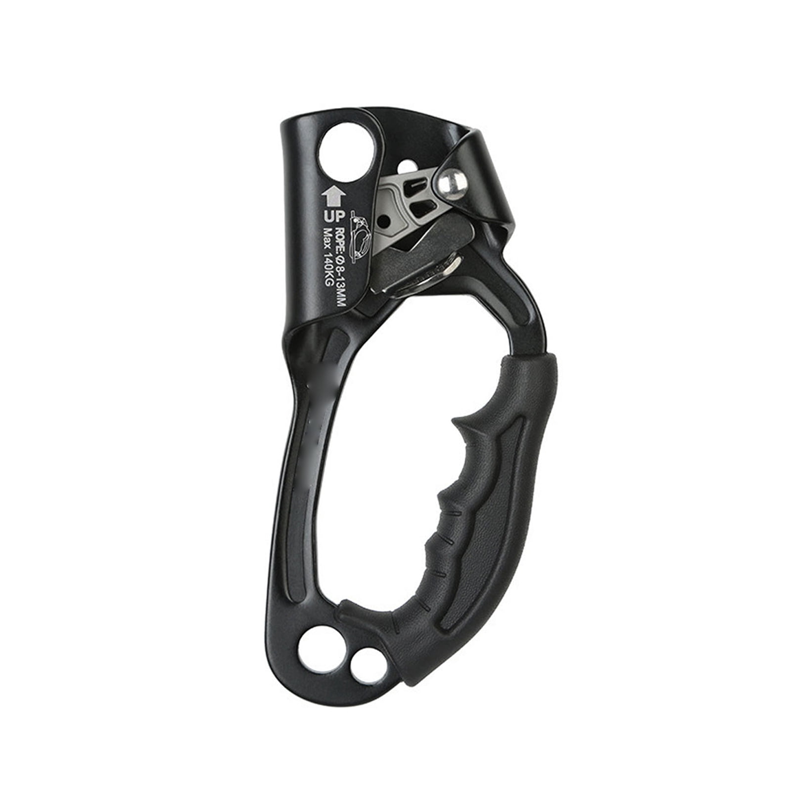 Outdoor Clasp Ascender Carabiners Lightweight High Strength Aluminum Alloy Hiking Buckle, Ergonomic Handle Design Carabiners Secure Rope Grip, Rock Mountain Gear Right Hand with