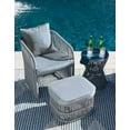 thumbnail image 6 of Signature Design by Ashley Casual Coast Island Outdoor Chair with Ottoman and Side Table  Gray, 6 of 9