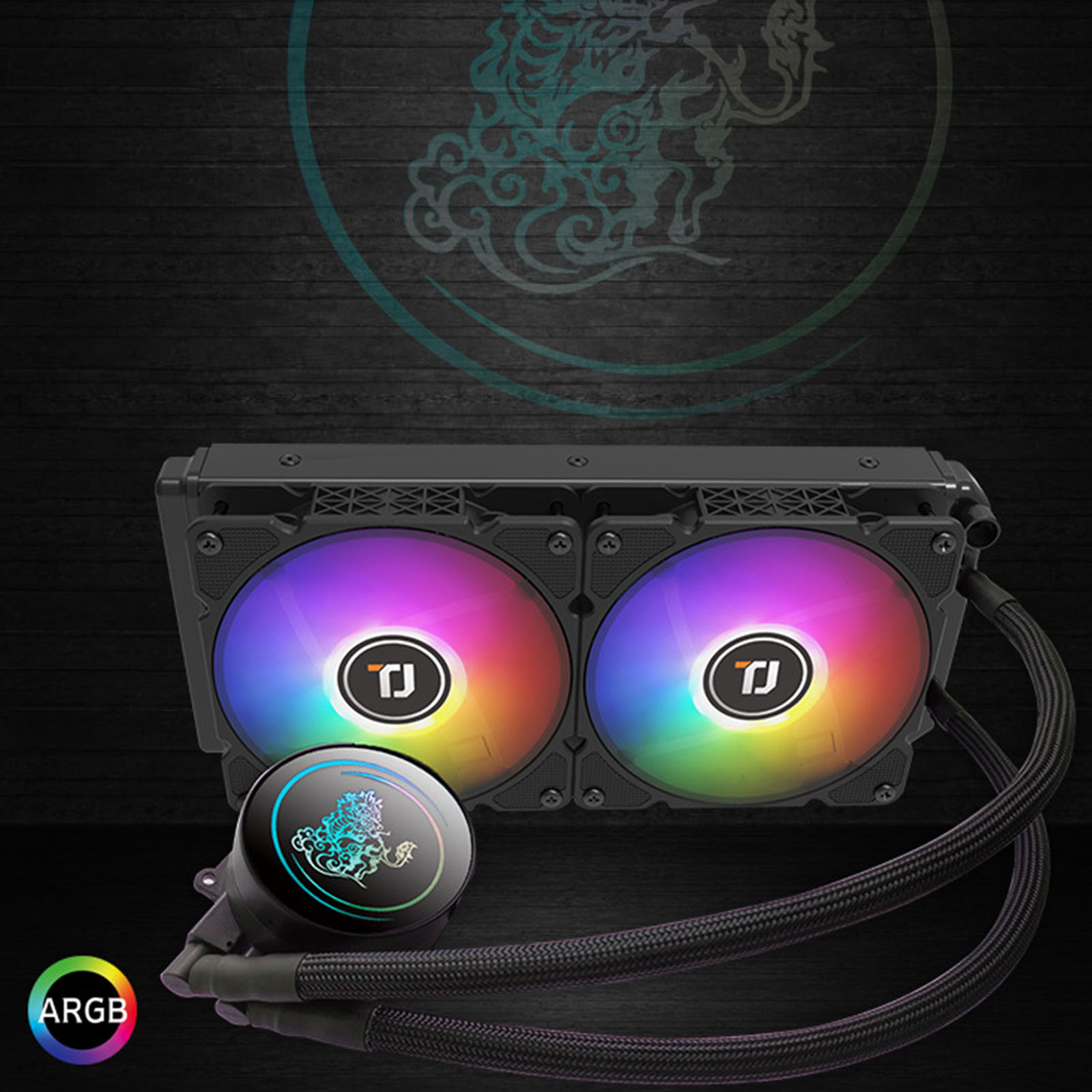 CPU Liquid Cooler ARGB CPU Water Cooler for LGA 2066/2011 V3 2011 115X AM4/AM3+/AM3/FM2+ High Efficiency Radiator