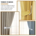 thumbnail image 5 of 4Pcs Curtain Holdbacks Curtain Tiebacks Hooks Tie Backs for Curtains Curtain Holders for Wall Curtain Holder Curtain Tie Backs Wall Mount for Living Room, Bedroom and More(White), 5 of 7