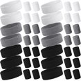 thumbnail image 1 of 42 Pieces Sweatbands Set Including 14 Pieces Sports Headbands And 28 Pieces Wristbands Cotton, 1 of 5