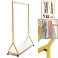 thumbnail image 2 of Wildnix Sturdy Clothing Hanging Rack with Gold Finish, 22.05 lbs Capacity, Four&nbsp; Wheels, Easy Installation, Ideal for Bedroom & Store, 2 of 6