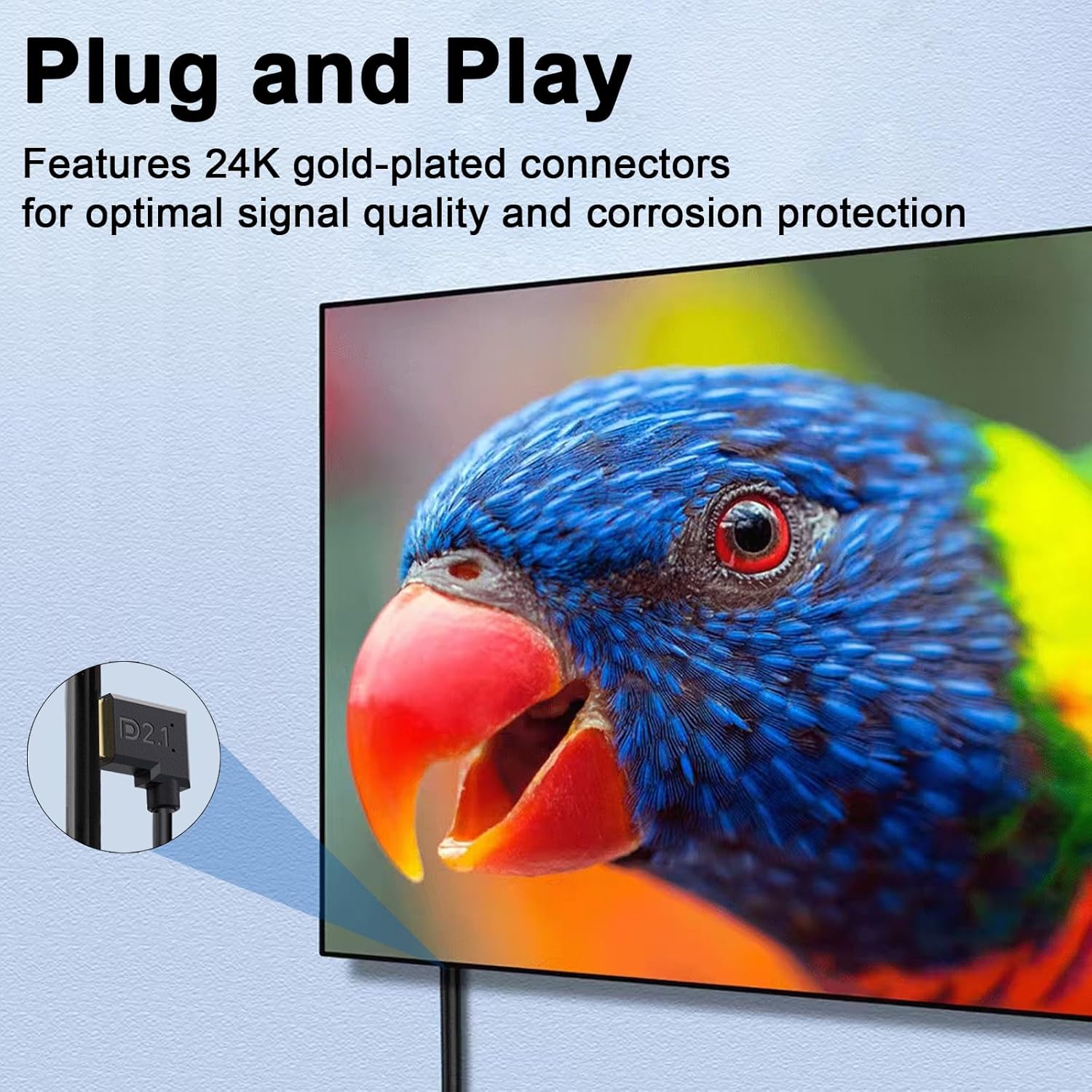 JJEAN-Short Displayport 2.1 Extension Cable 6inch/15cm, 16K/8K@60hz 54Gbps 90 Degree Displayport Extension Cable, Left Angle Display Port 2.1 Male to Female DP Extender Cord for PC, Laptop