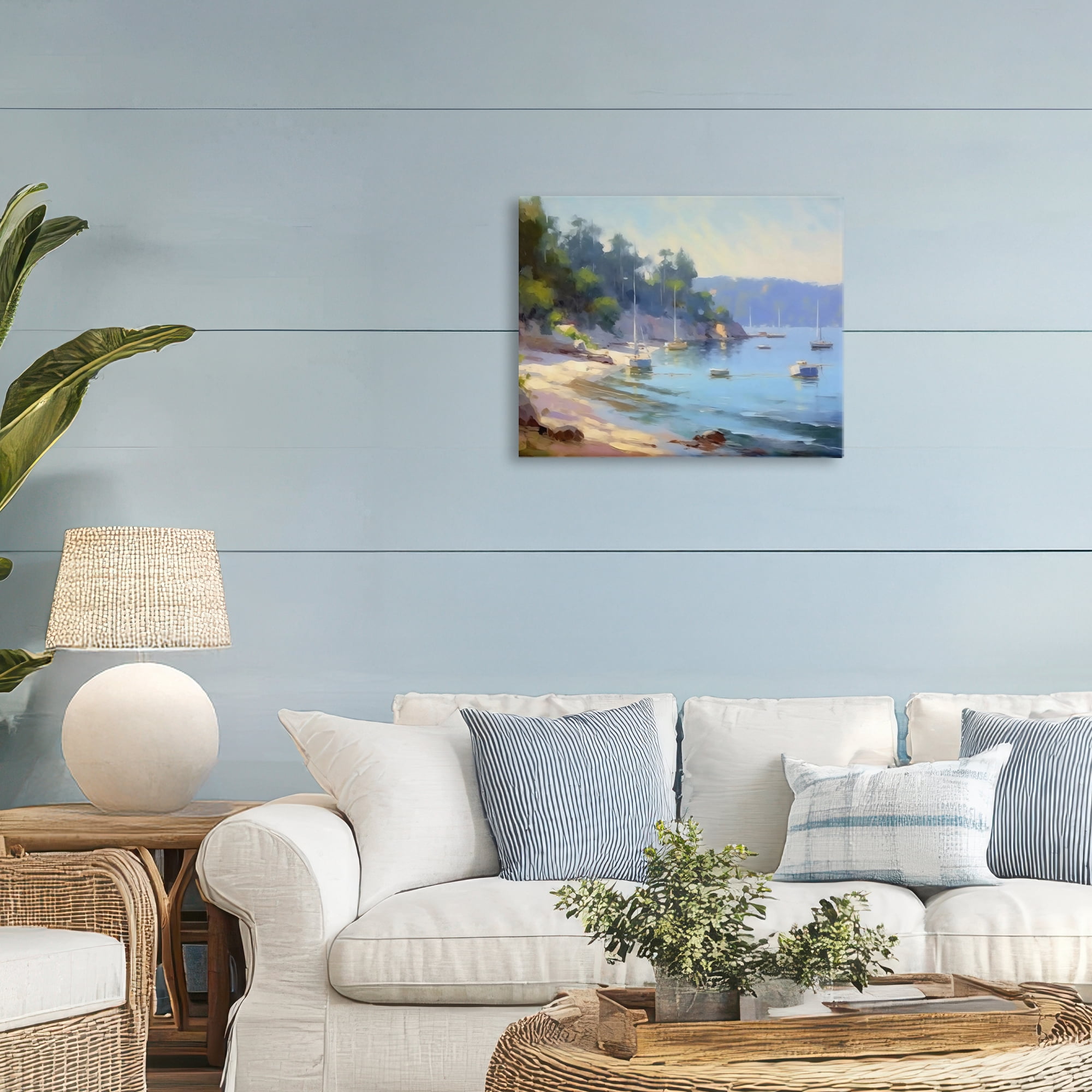 Stupell Industries Near The Shore Summer Sailing Canvas Wall Art, design by Creative Studio