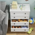 thumbnail image 3 of Relefree Modern Drawer Dresser for Living Room, Bedroom, Hallway, Dresser Chest with 4 Drawers, White, 3 of 8