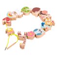 thumbnail image 4 of Juguetes Apilables De Madera 2 En 1, Cuentas De Animales, Cuerdas, Juego De Equilibrio Para Niños, Juguete Educativo, Regalo De Cumpleaños Para Niños Moyic FN006109-00, 4 of 6