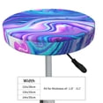thumbnail image 4 of KLL Swirl Blue And Purple Round Bar Chair Cushion Cover 12 inch ,Bar Stool Protector with Elastic, Soft Washable, 4 of 6