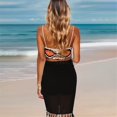 thumbnail image 6 of Hollowed Lace Beach Skirt Women Fringe Beach Wrap See Through Swimwears Wrap with Tassels Bathing Suit Coverup Skirt, 6 of 11