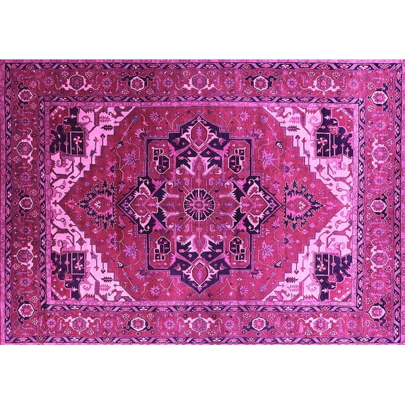 Ahgly Company Indoor Rectangle Persian Pink Traditional Area Rugs, 2' x 4'