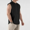thumbnail image 3 of Caqnni Cotton Adult Men's Basic Undershirt Tank Top Athletic Sleeveless Tee (Black,3XL), 3 of 5