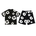 thumbnail image 1 of Men's Denim Tears Summer Short Sleeve Clothing Set Black, 1 of 4