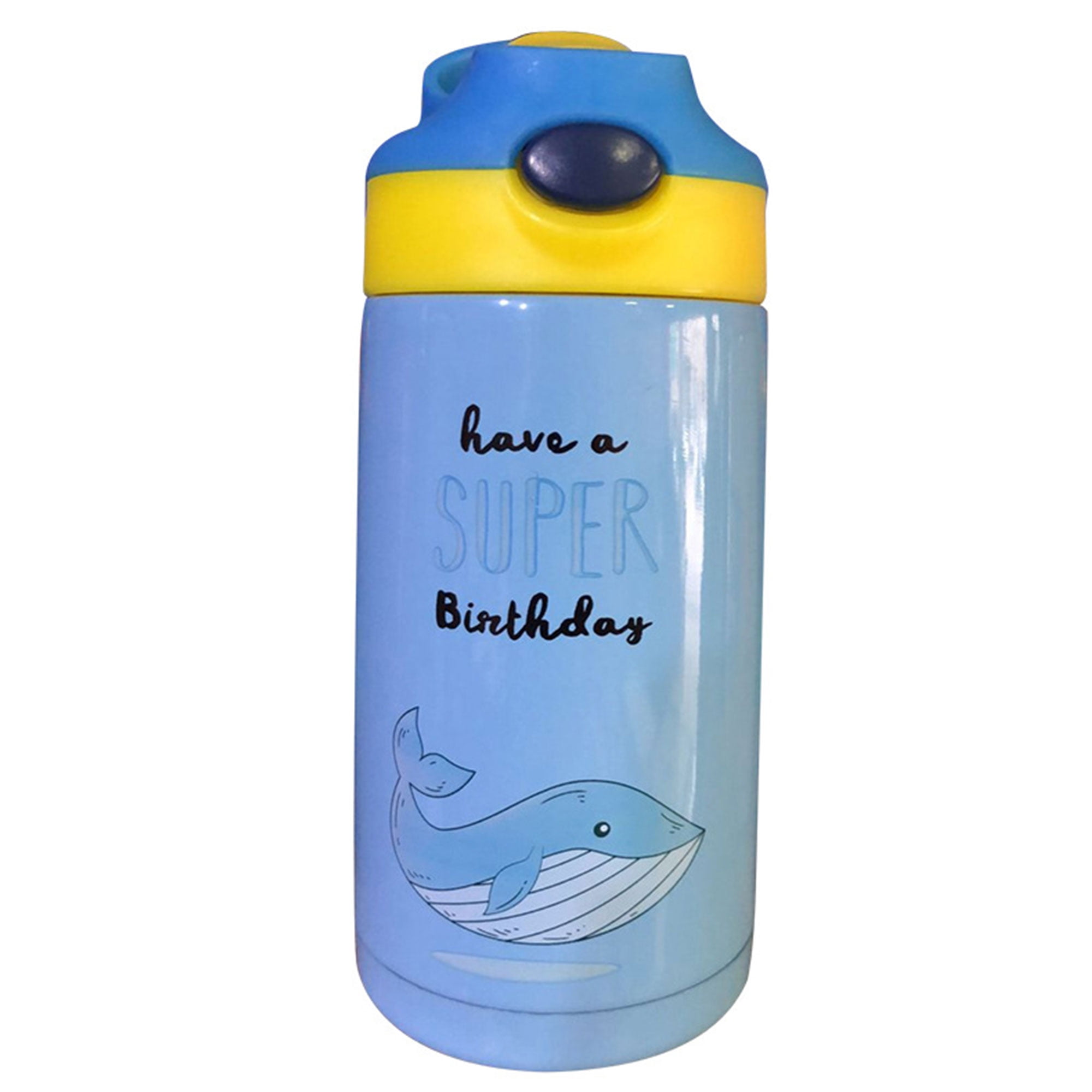 Children Kids Thermos Stainless Steel Vacuum Insulated Water Bottle with Straws Double Walled