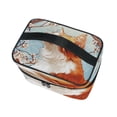 thumbnail image 3 of DIXRUYEE Train Case Cosmetics Organizer Fashion Blossoming Whiskers Printed Size: 9x6.2x6.5 in, 3 of 5