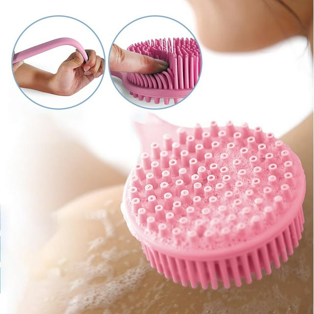Ganfancp Cepillo de Baño con Mango Largo, Cepillo Suave para El Cuerpo, Mojado para La Ducha Ofertas Del Día 1 Cepillo de Silicona
