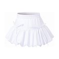 thumbnail image 4 of Fgnfyis Skirts for Girls Bow Ribbon Flutter Party Shorts Adorable Lightweight Skirt Girls White 6-7 Years, 4 of 7